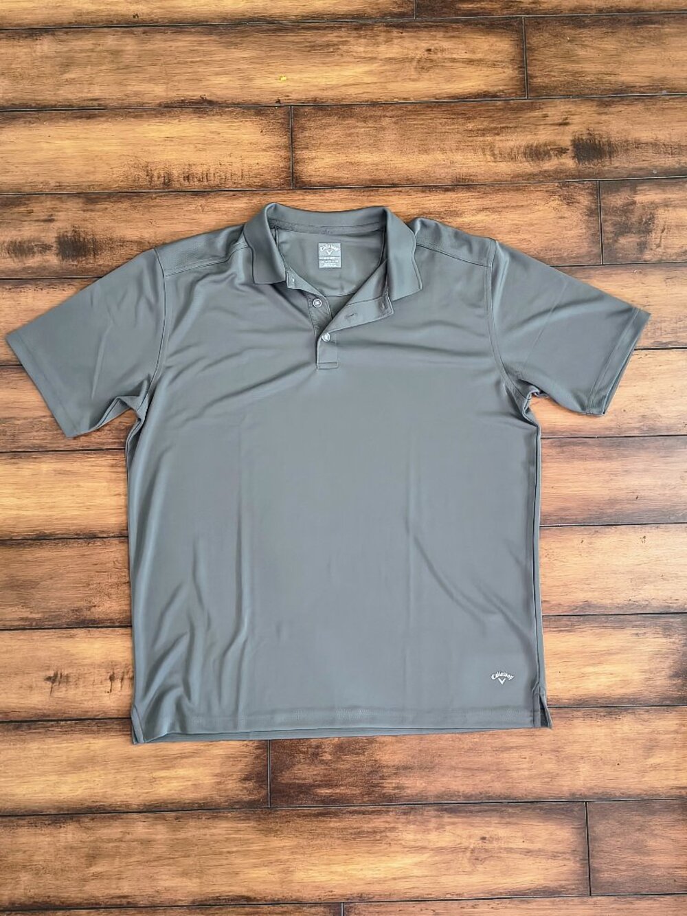 Callaway Opti-Dri Short Sleeve Golf Polo Shirt Gray Mens XL